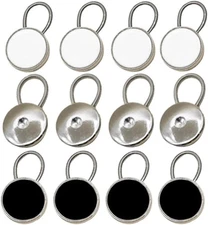 12pcs, Collar Extenders, Comfy & Premium Invisible Neck Black, White, Silver 