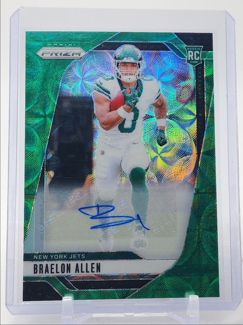 BRAELON ALLEN 2024 PANINI PRIZM ROOKIE GREEN SCOPE RC AUTO /75 Q3260