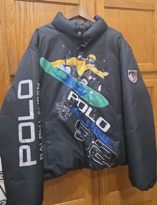 Polo Ralph Lauren Black Ski Alpine 92 Goose Down Jacket Size XXL