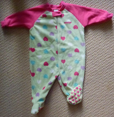 NWT Target Baby Girls Hearts Polar Fleece Winter Jumpsuit Romper