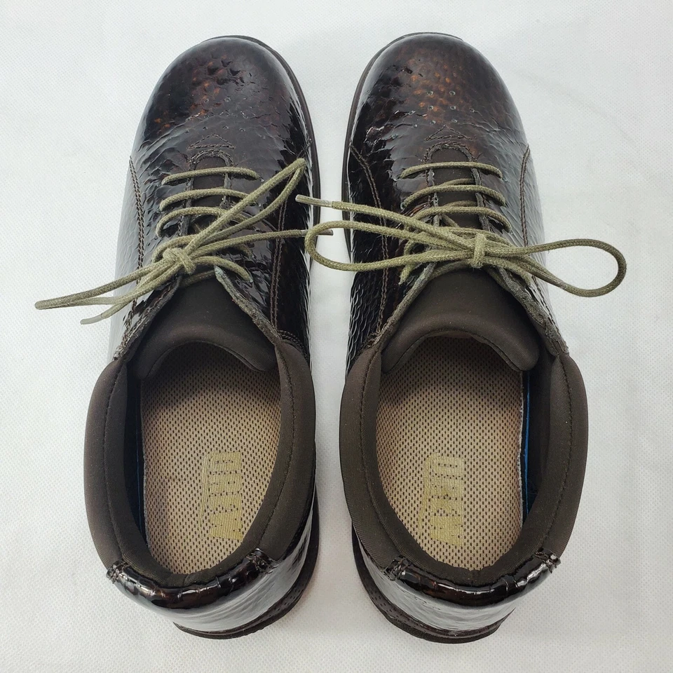 DRAW TULIP 10202-8F женские коричневые металлические с принтом рептилии диабетические туфли размер 7 M - Изображение 4 из 4