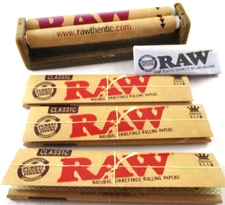 RAW King SIZE SLIM cigarette roller+ 3 packs papers