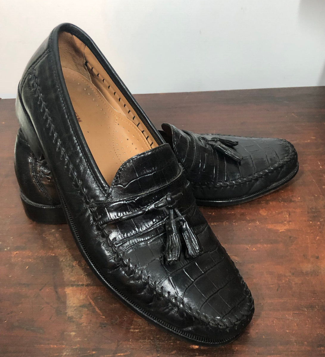 FLORSHEIM Men's Pisa Tassel Loafers 18469 Size 12B Black Leather