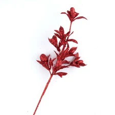 Factory Direct Craft Vinyl Red Glitter Amaryllis Floral Sprays | 4 Sprays