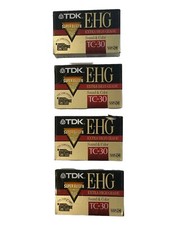 TDK VHS-C TC-30 EHG Video Cassette Tapes Super Avilyn 4 Pack Blank Sealed Lot