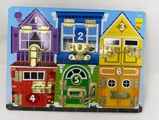 Melissa  Doug Wooden Latches Activity Board Developmental Toy - 3 