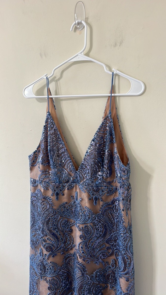Free People Night Shimmers Mini Dress Blue Size 12 | eBay Free People Night Shimmers Mini Dress Blue Size 12 | eBay