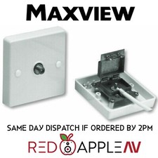 Maxview Single F-Type TV Wall Plate Satellite Aerial Outlet Socket Connector