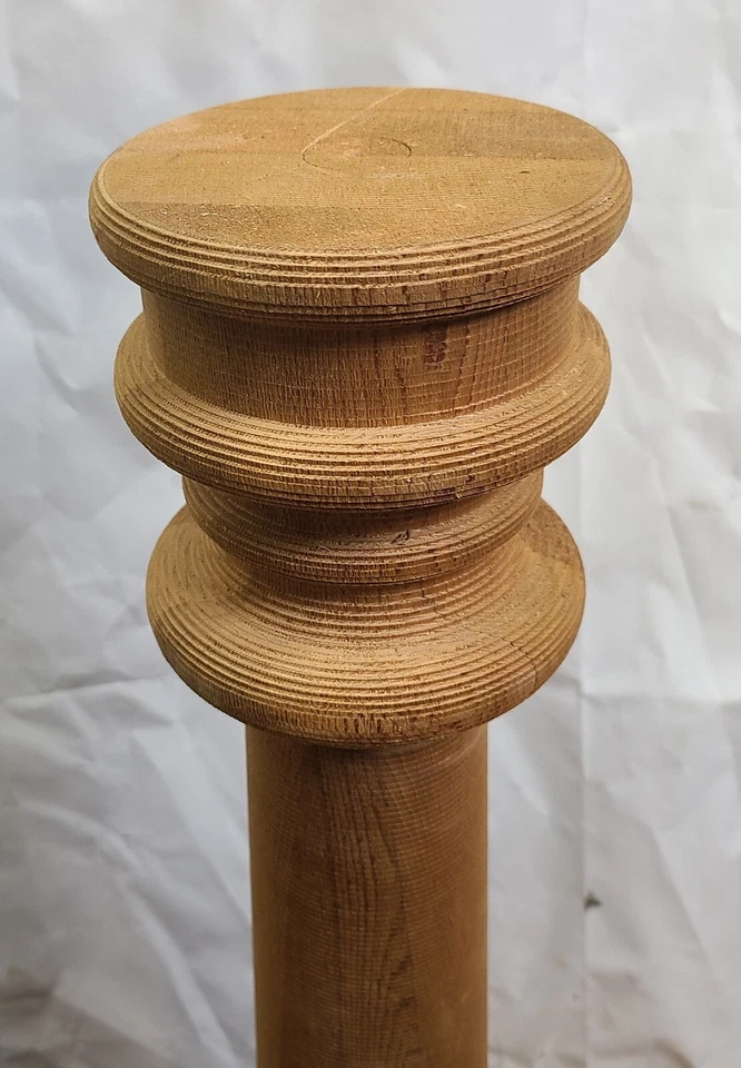 Cedar? Turned Newel Baluster Spindle Post 5x48 inches Round - Image 4 of 4