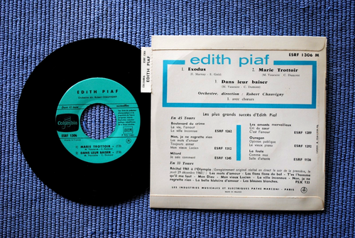 EDITH PIAF / EP COLUMBIA ESRF 1306 (Recto-Verso 1) / BIEM 1961 (F) - Picture 2 of 2