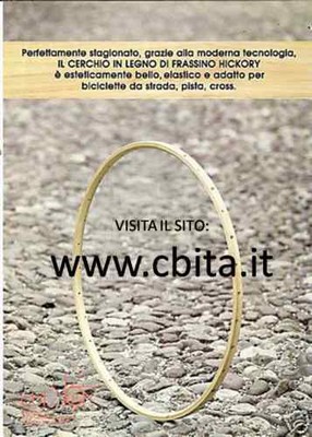 CB ITALIA pair (#2 rims) VIAGGIO wooden rims for pneumatic tires