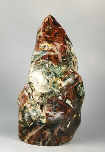 Raw NATURAL OCEAN JASPER QUARTZ Geode CRYSTAL Sphere Flame Healing - Picture 8 of 12