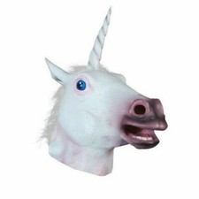 Unicorn Mask Latex Rubber Horror Scary Horse Mask for Halloween