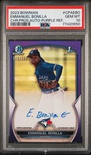 Enmanuel Bonilla 2023 Bowman Chrome Prospect Auto Purple 118/250 PSA 10 #CPAEBO