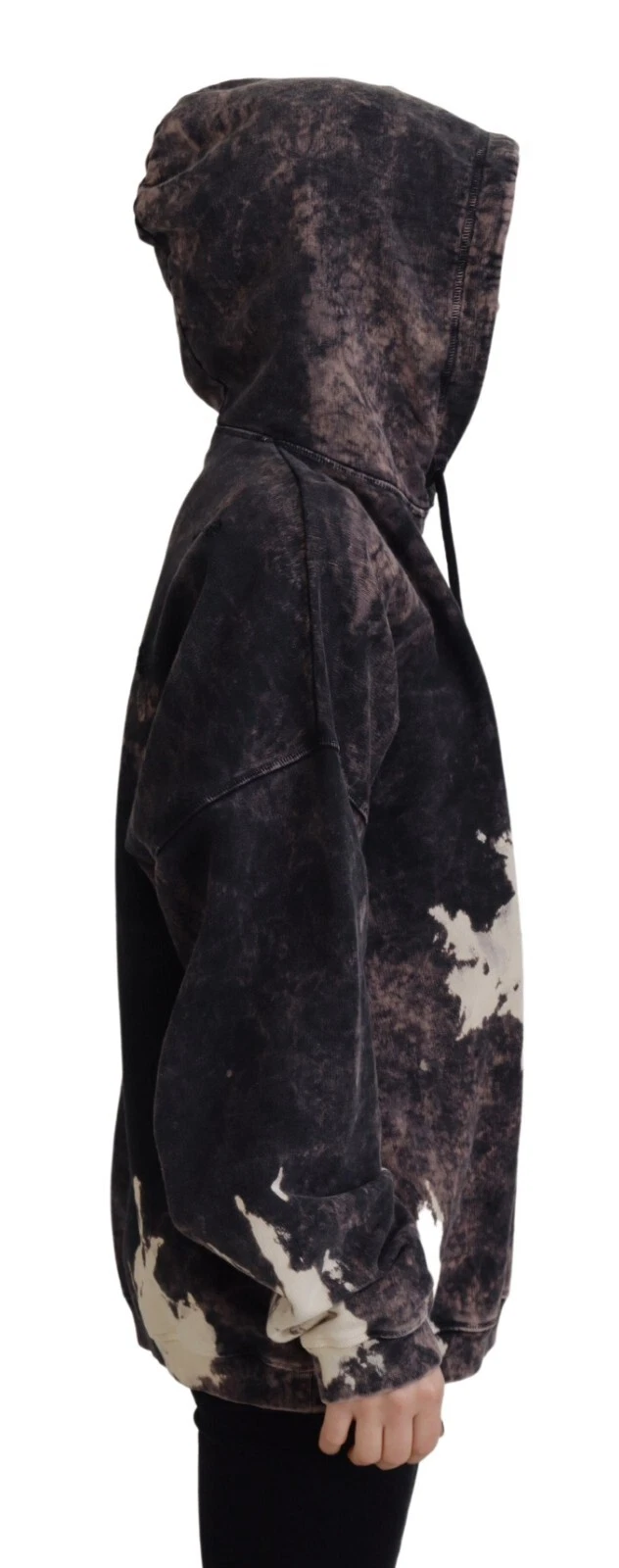 Felpa con cappuccio DSQUARED2 Maglione multicolore tinta cotone IT38 US4 XS RRP 960usd