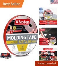 Weatherproof Double-Sided Automotive Molding Tape, 30-Foot Gray Quality Adhesive