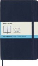 Classic Notebook, Soft Cover 5" x 8.25" 192 pages Large Sapphire Blue Dotted