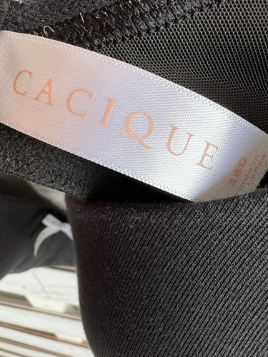 Women's Bra Black Cotton Cacique Brand Size 38D Underwire. - Picture 10 of 11