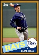 Blake Snell 2020 Topps 1985 35th Anniversary 5x7 Gold #85-94 5/10 Rays