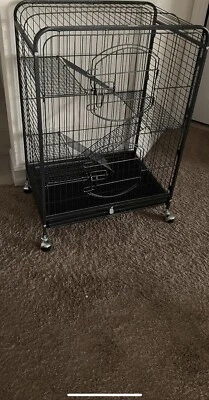 Ferret Cage Chinchilla Rat Cage Small Animal House 37" 4 Levels with Wheels - Photo 1/2