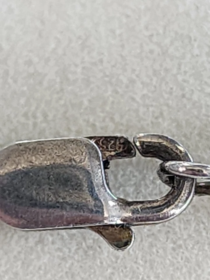 FAS Italian 925 Sterling Silver Bracelet Multi-Strand Flat Twisted Chain Patina - Image 3 of 4