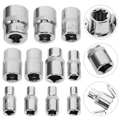 11 Pcs E Hülse Hexagonal Auto Reparatur Hülse Stick Externe Set Auto Sets