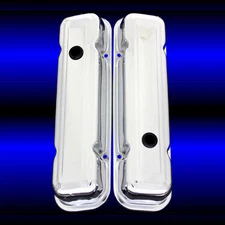Chrome Valve Covers Factory Height for Pontiac 326 350 400 428 455 Engines