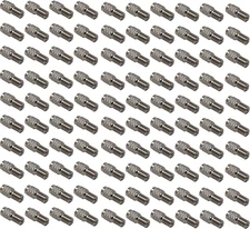 (Pack of 100)  Double Seal Flow through Valve Stem Extension Tire Caps Inflate T