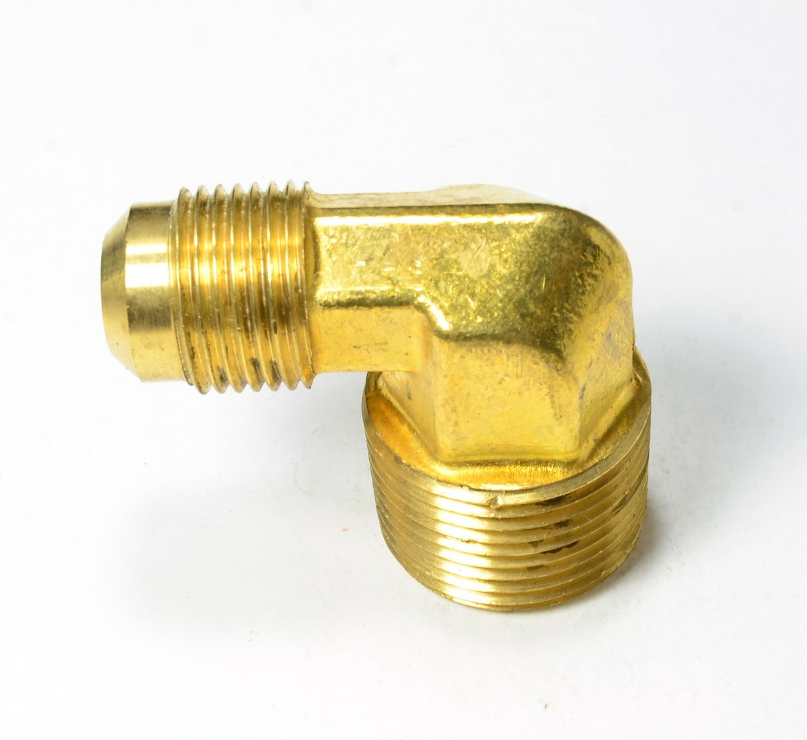 3/8" Male Flare To 1/2" Male NPT Elbow Fitting - 90 Degree, For Propane, Gas, Fuel, Automotive 8 thumbnail image