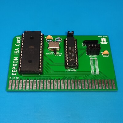 ISA ROM Board for XT RAM Test, XT-IDE or other BOOT ROMs (with 28C64 EEPROM)
