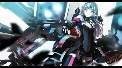 Anime swd3e2 elsword eve white hair long yellow eyes  Custom Playmat Mat Pad