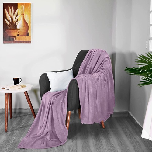Fleece Blanket 300GSM Luxury Bed Blanket Anti-Static Fuzzy Soft Utopia Bedding - Picture 138 of 170