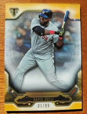 2020 Topps Triple Threads Baseball Gold #14 David Ortiz 33/99 Boston Red Sox