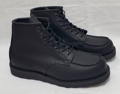 NWOB Red Wing 8074 Classic Moc 6 Inch Boots In Black Harness Men 