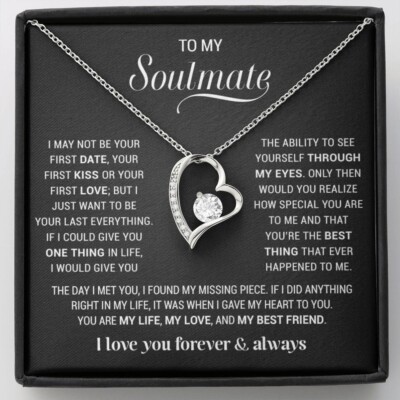 To My Soulmate Necklace, Gift For Wife, Gift from Husband, Valentine Days Gift