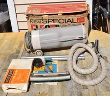 Vintage Electrolux Canister Vacuum Cleaner Model R Complete Box, Bags WORKS READ