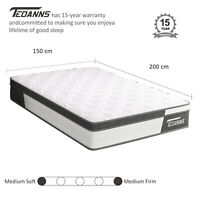 Memory Foam Mattress 5FT King Bed Mattress Pocket Spring Medium Firm Bed in Box