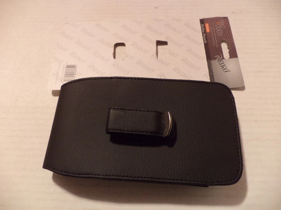 Bolsa de cuero vertical Reiko con clip magnético y para cinturón para Samsung Mega y Mega 2 Foto 4 de 4