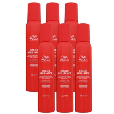 Wella Invigo Color Brilliance 6 x 200 ml Conditioning Mousse Schaum für colorier