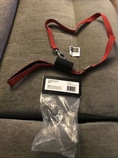 Red w black Padded Dog Leash 50" Long 1" inch Thick with Poop Bag Holder NEW