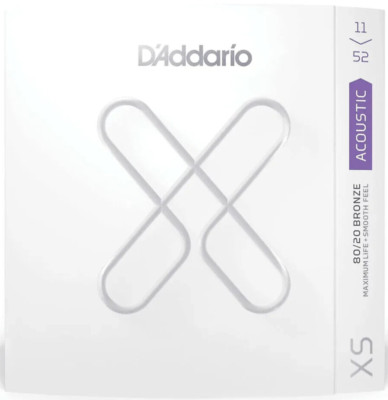 D'Addario XS Coated 80/20 Bronze Akustiksaiten 11-52, XSABR1152
