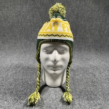 Green Bay Packers Hat Beanie Boy's Green Yellow Double Sided Fleece Lined NFL