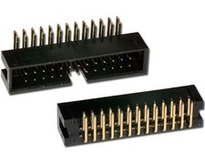 Lot 180 Box Headers 64 2 X 32 Pins Right Angle 2.54mm Spacing Gold Plated