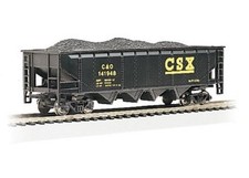 HO BACHMANN #17618 CSX(C&O) 40' QUAD HOPPER, Kadee couplers. Reduced Retail $'s.