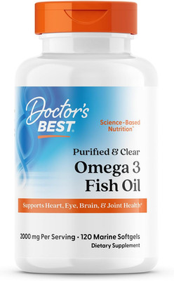 Purified & Clear Omega 3 Fish Oil with Goldenomega, Supports Heart, Eye, Brai...