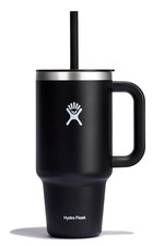 Hydroflask All Around 32 Oz Black Stainless Steel Travel Tumbler With Straw Lid