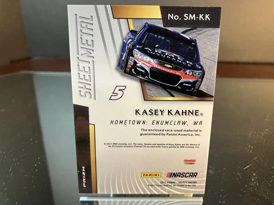 Kasey Kahne Panini Select Sheet Metal Race-Used 2017 Card #SM-KK - Image 2 of 2