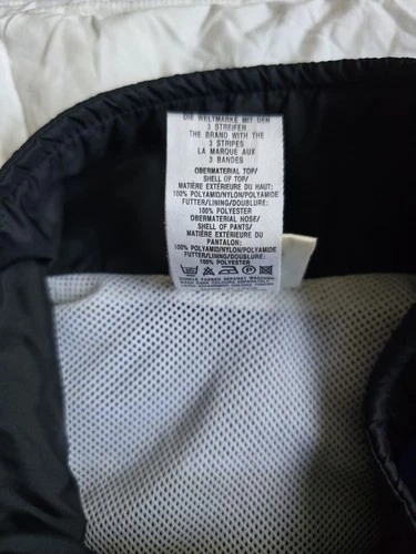 Vintage Adidas 1999 Track Jacket Windbreaker Blue Black White Size L 90s image 4