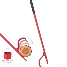 60" Log Peavey Steel Cant Hook With Adjustable Logging Tool Log Roller Tool