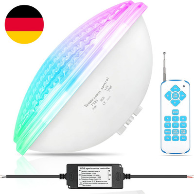 COOLWEST LED Poolbeleuchtung PAR56 54W RGBW Pool Lichter Unterwasser Externe Syn